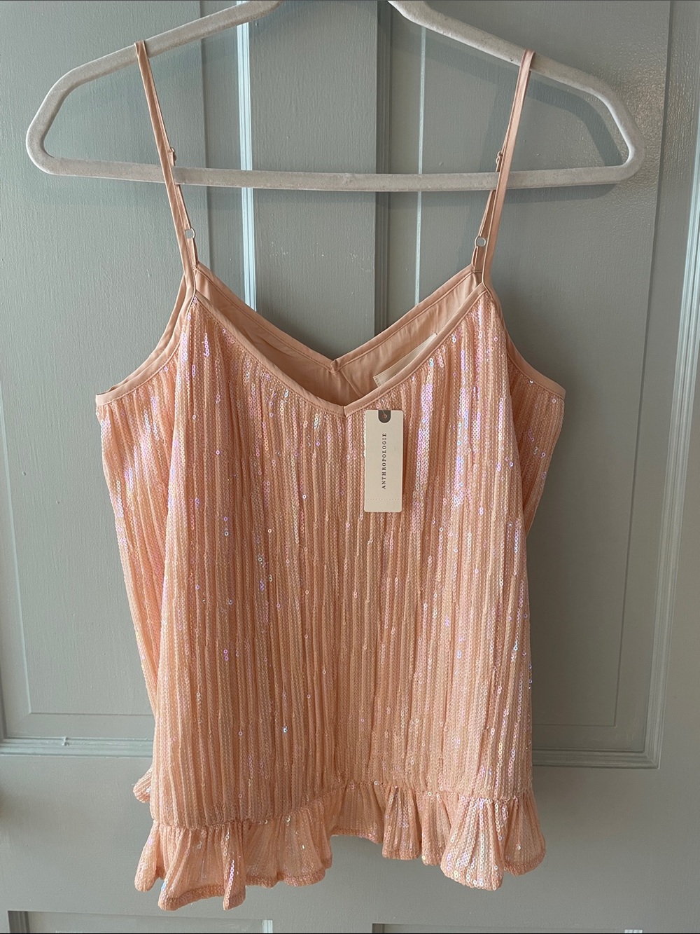 Anthropologie Amelie Beaded Sequin Tank Top 8 NWTS